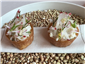 crab tartlet canape